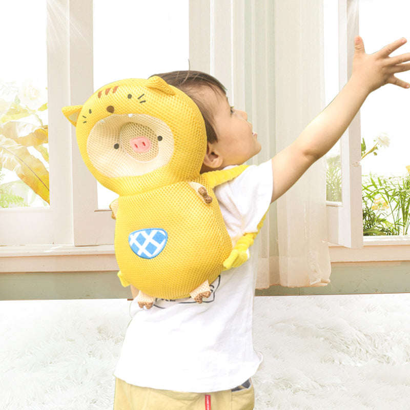 Baby toddler anti-fall pillow winter flannel children's head pillow baby learning to walk head protection pad anti-collision cap
