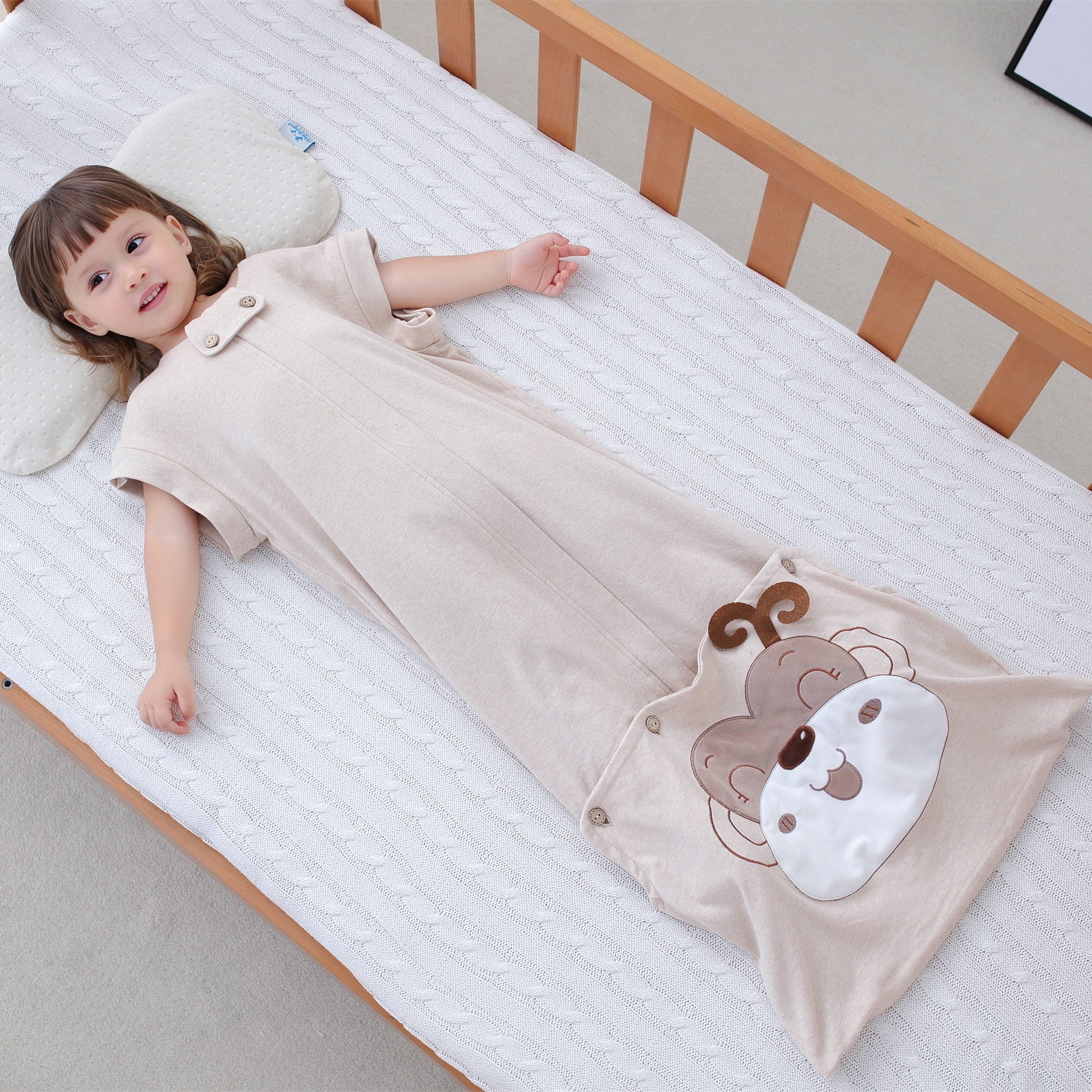 Baby sleeping bag autumn and winter pure cotton baby blanket colored cotton newborn autumn and winter thickened blanket swaddle bag