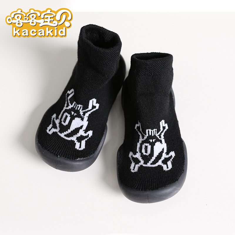 Anti-slip children's indoor shoes, baby floor shoes, outdoor rubber-soled children's shoes, toddler shoes, terry winter shoes and socks