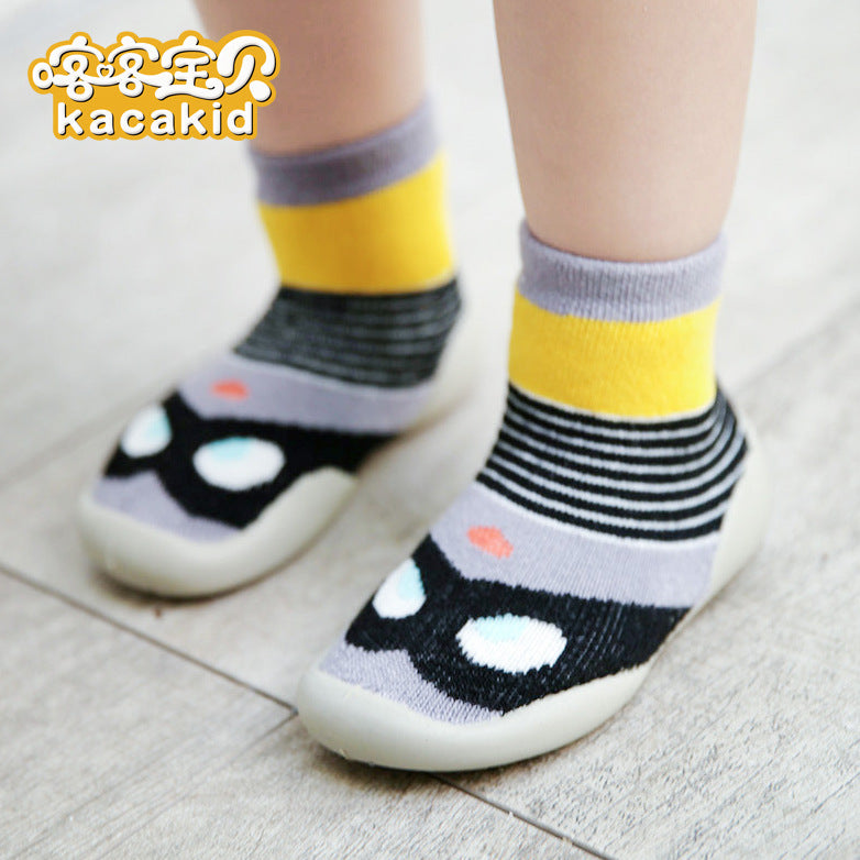 Anti-slip children's indoor shoes, baby floor shoes, outdoor rubber-soled children's shoes, toddler shoes, terry winter shoes and socks