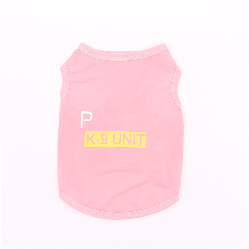 Factory direct sales pet clothes summer polyester thin vest breathable and cool