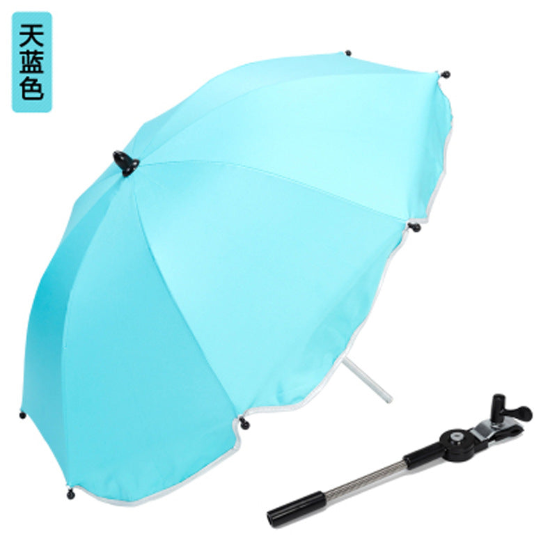 Baby stroller parasol stroller cross-border sun protection umbrella steering clip electric car parasol stroller umbrella stand