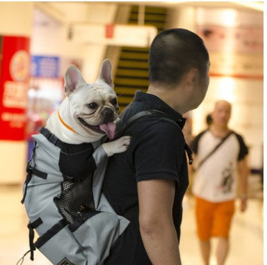 Pet backpack traveler dog head bag ventilation breathable washable bicycle outdoor shopping backpack