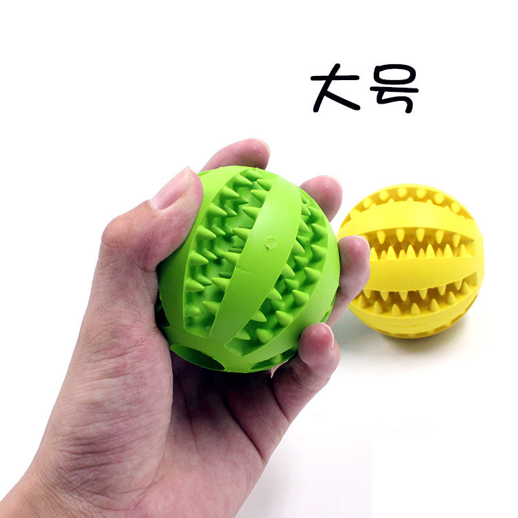 Rubber tooth ball leak food ball pet dog toy dog dog food leaker rubber teether ball fresh breath