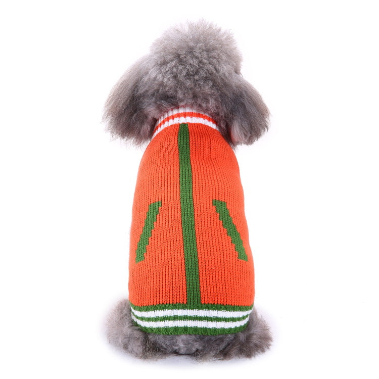 Cross-border pet dog clothes autumn cold-proof Christmas snowflake dog sweater winter warm Christmas sweater