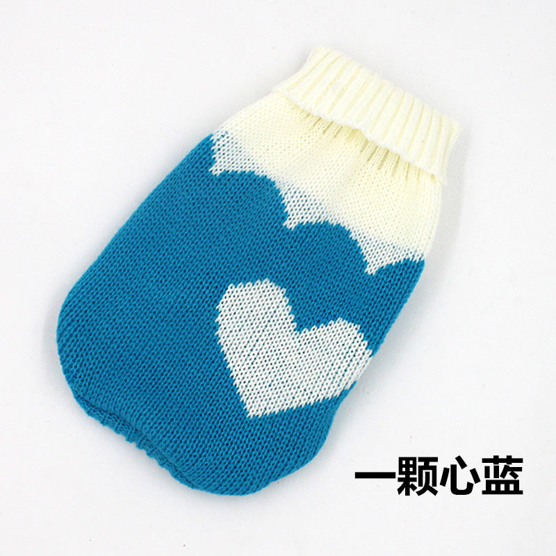 Pet sweater manufacturers in stock Autumn and winter cat and dog clothes Cat and dog sweaters knitted sweaters foreign trade sweaters