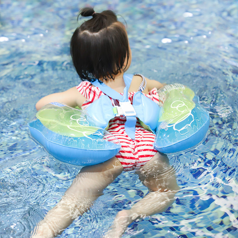 Baby swimming ring swimming pool prone ring double airbag anti-flip anti-choking baby underarm ring children 0-6 years old neck ring