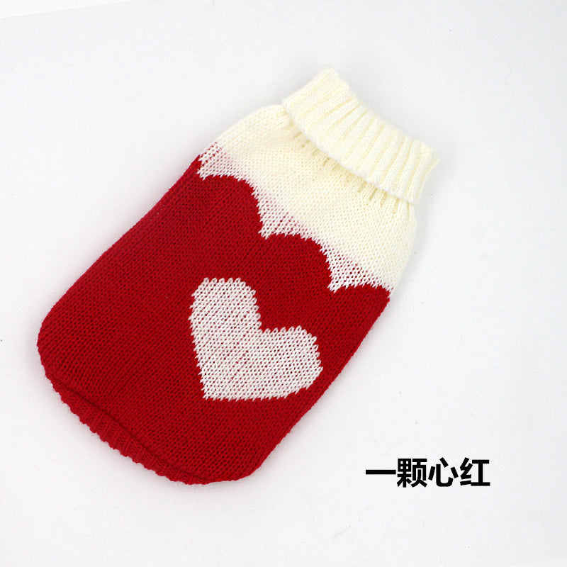 Pet sweater manufacturers in stock Autumn and winter cat and dog clothes Cat and dog sweaters knitted sweaters foreign trade sweaters