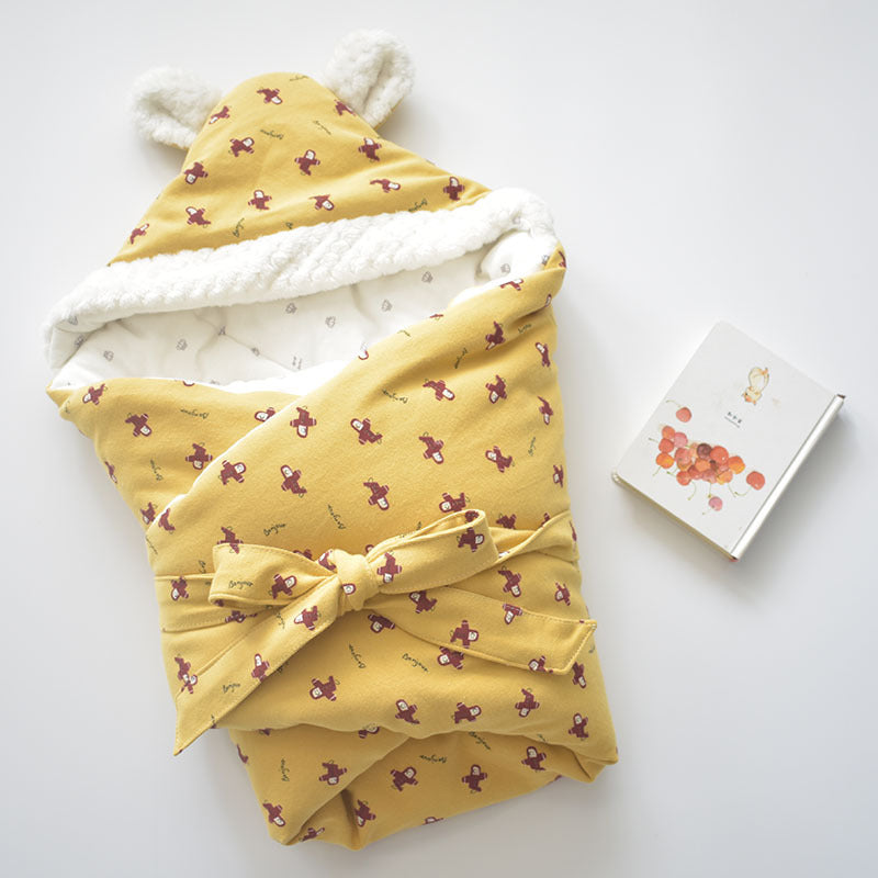 New autumn and winter new arrival newborn blanket, extra soft cartoon baby blanket, pure cotton baby blanket, thickened
