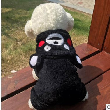 Taobao hot selling dog clothes coral fleece four-legged clothes Teddy autumn and winter thick pet transformation clothes spot wholesale