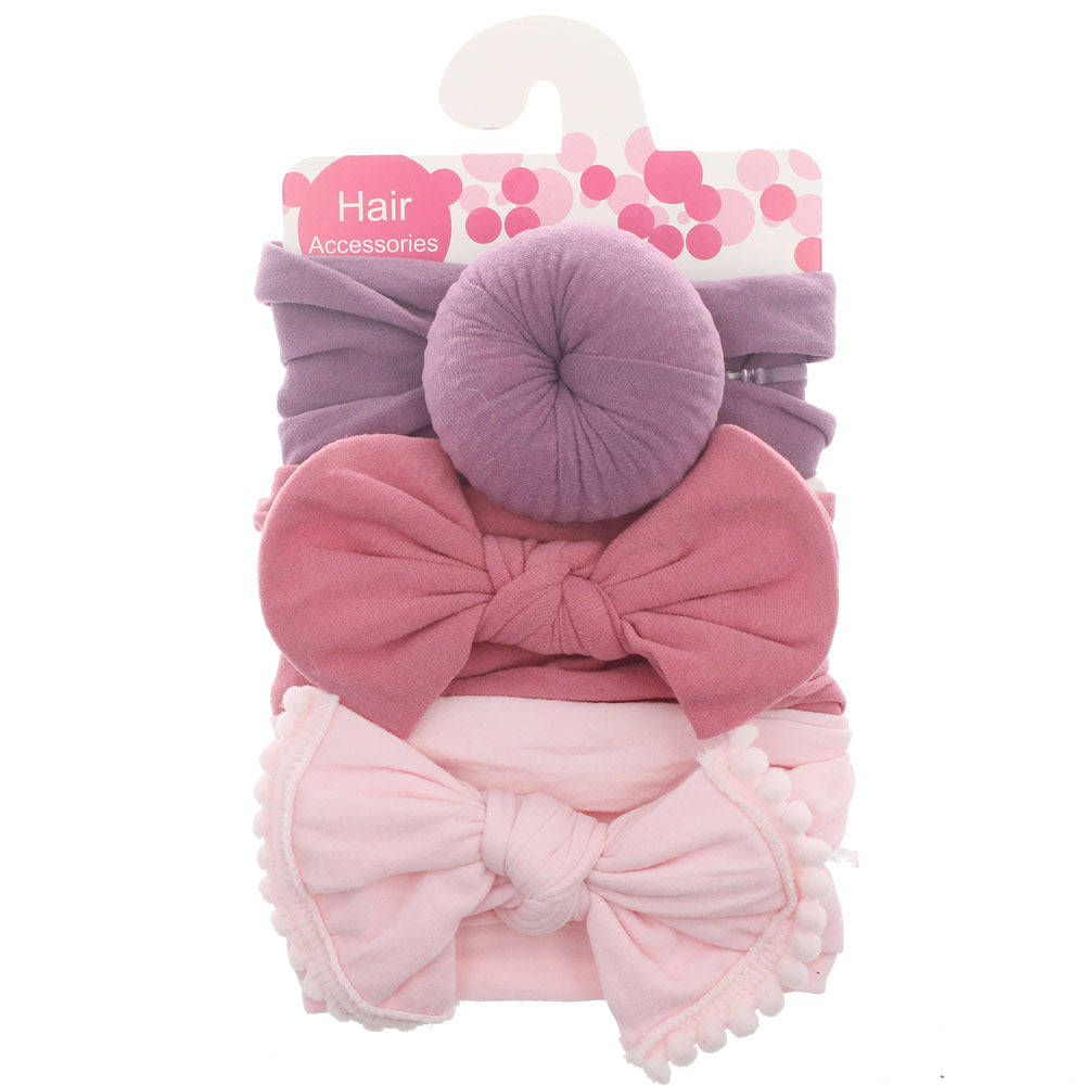 Foreign trade hot selling children's hair band baby ball bow soft elastic nylon headband head ornament baby hair accessories
