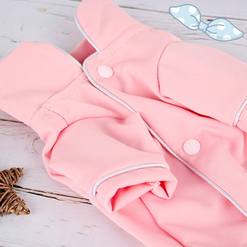 French pajamas pet puppy clothes Teddy VIP Bichon Pomeranian cat clothing two-legged clothing spring and summer clothing