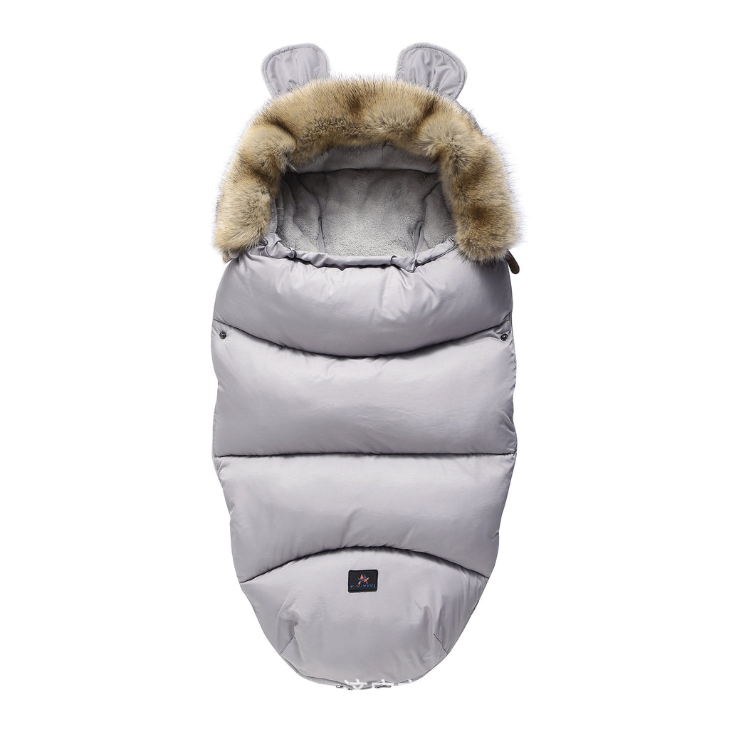 Baby's anti-kick, newborn baby stroller, sleeping bag, safe care, baby sleep thickening, warmth and cold protection
