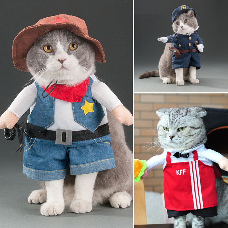 Pet cat costumes cute funny funny costumes funny cats and dogs clothes stand-up transforming clothes