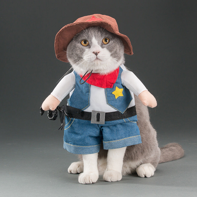 Pet cat costumes cute funny funny costumes funny cats and dogs clothes stand-up transforming clothes