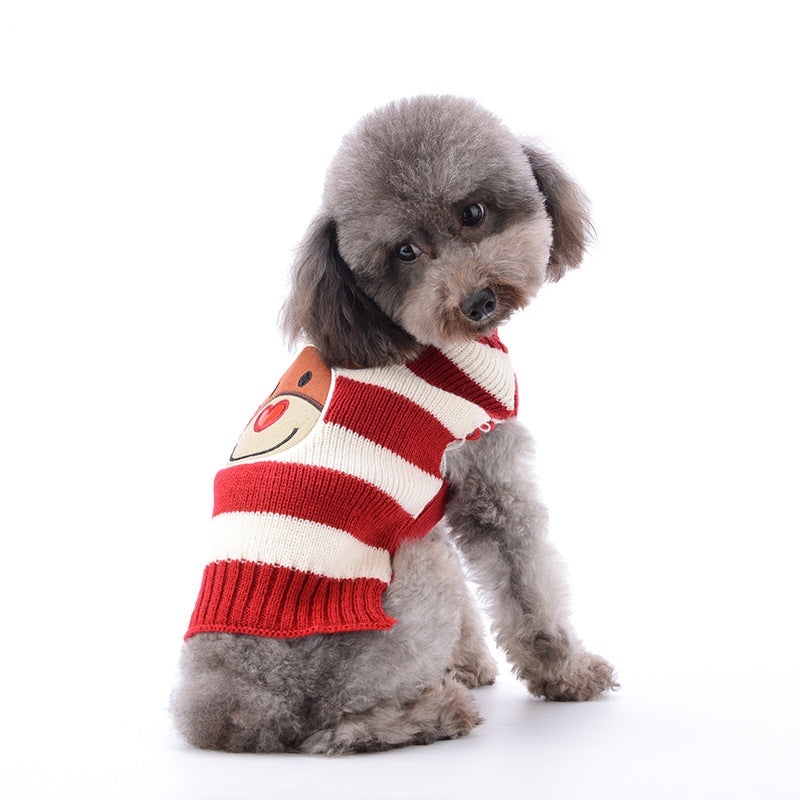 Dog clothes for spring and autumn, Teddy poodle puppy sweaters, New Year and Christmas pet clothes, elk Christmas outfits wholesale