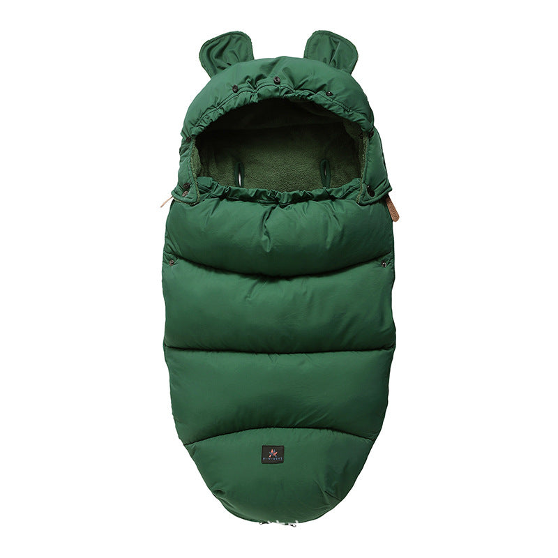 Baby's anti-kick, newborn baby stroller, sleeping bag, safe care, baby sleep thickening, warmth and cold protection