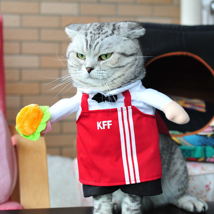 Pet cat costumes cute funny funny costumes funny cats and dogs clothes stand-up transforming clothes