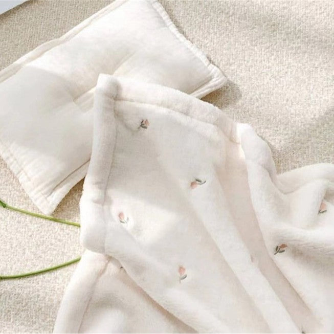 Korean Ins style new baby blanket hug blanket baby going out blanket children embroidery autumn and winter nap blanket