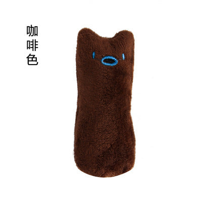 Cat Toys Pet Plush Catnip Toy Expression Thumb Toy With Sound Paper Bite-resistant Teething Cat Toy