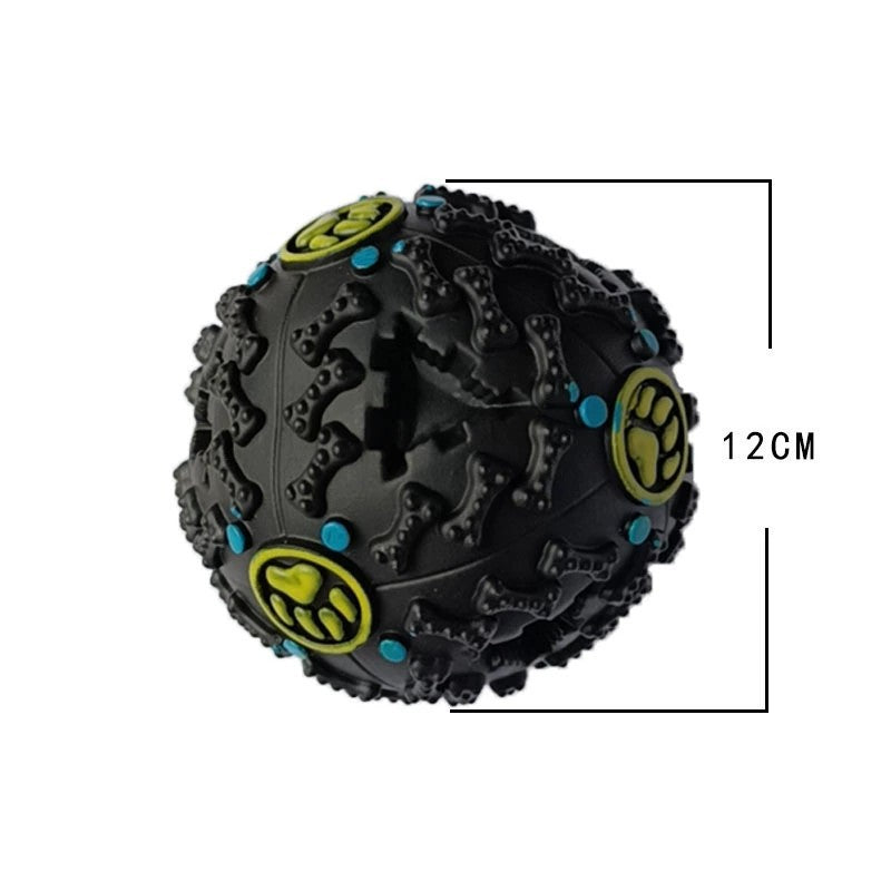 Food leaking ball dog food ball colorful weird sound grinding teeth resistant to bite rocking sound toy educational cross-border pet supplies