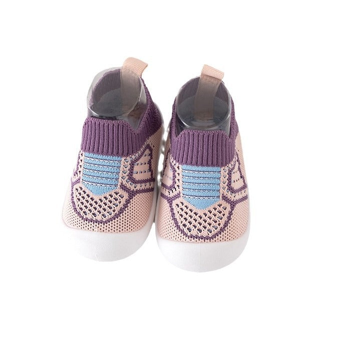 New summer infant toddler shoes Korean version flying woven baby shoes non-slip breathable wear-resistant soft sole toddler shoes