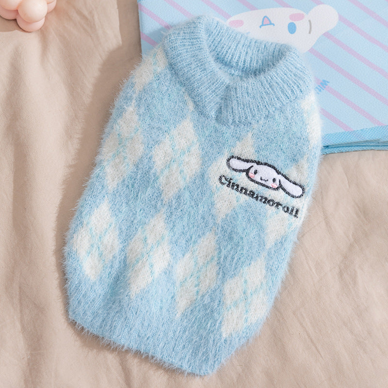 Autumn and winter joint cat clothes thick warm pullover sweater Teddy dog two-legged clothes pet clothes