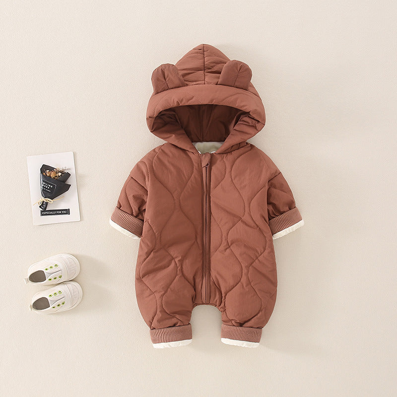 Baby autumn and winter clothes baby jumpsuit warm clothes newborn crawling clothes thick cotton clothes going out clothes cotton clothes romper