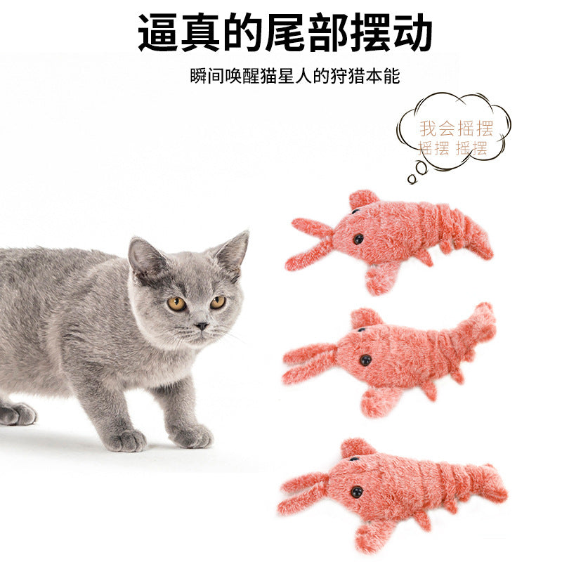 Pet supplies Amazon's new electric simulation jumping shrimp catnip cat teasing toy electric cat toy