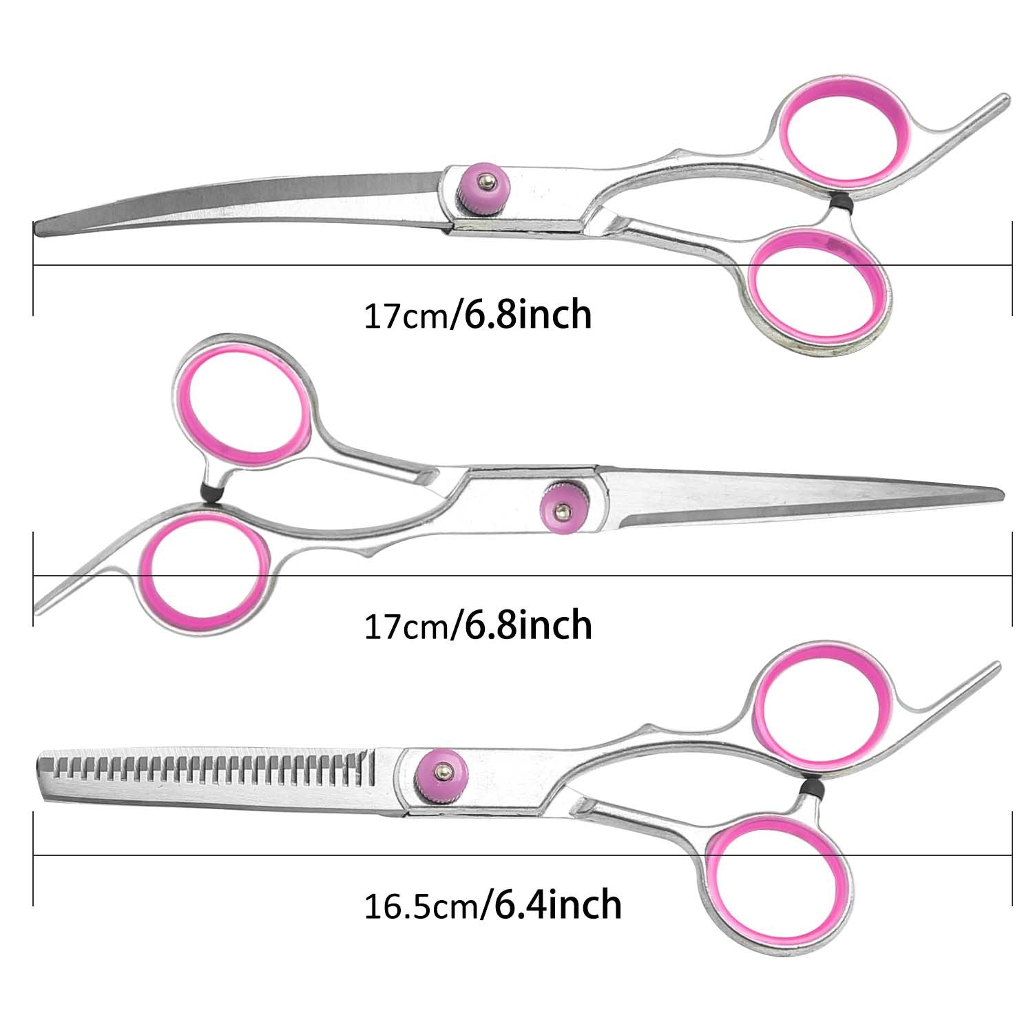 Cross-border wholesale direct sales pet scissors dog hair trimming scissors curved scissors thinning teeth scissors pet grooming scissors