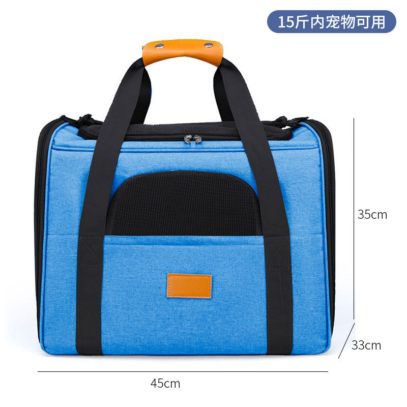 Spot pet bag portable breathable car cat bag hand-held foldable pet box multifunctional dog bag cross-border