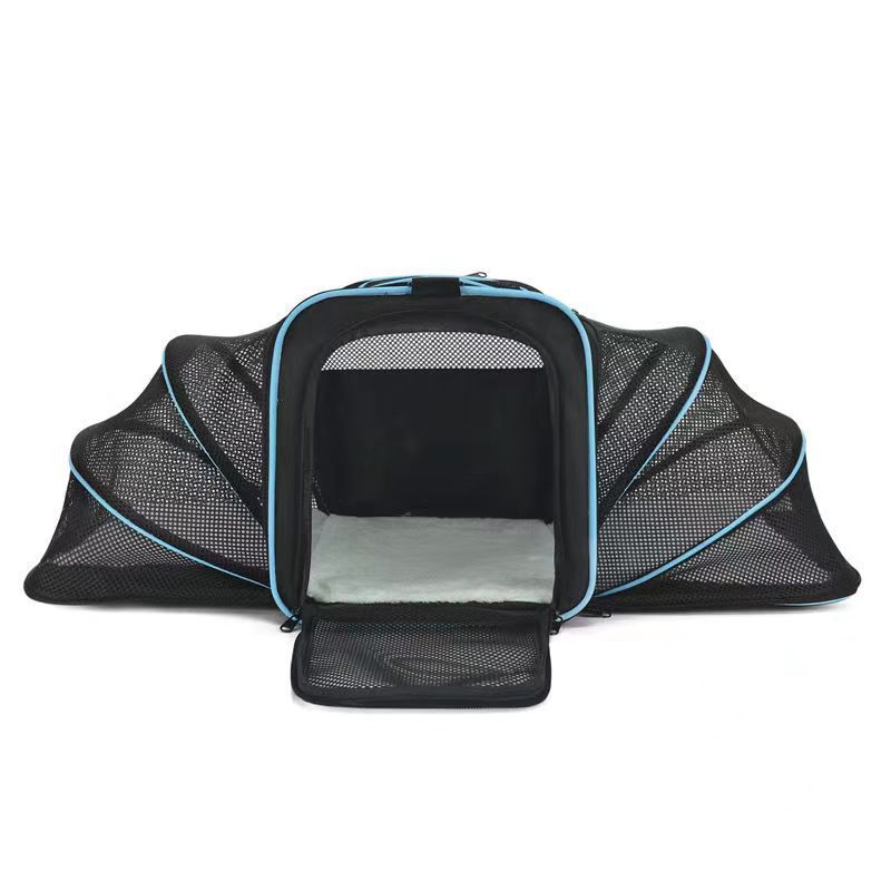 Cross-border breathable cat and dog shoulder bag double expansion large capacity pet bag travel portable breathable crossbody cat bag