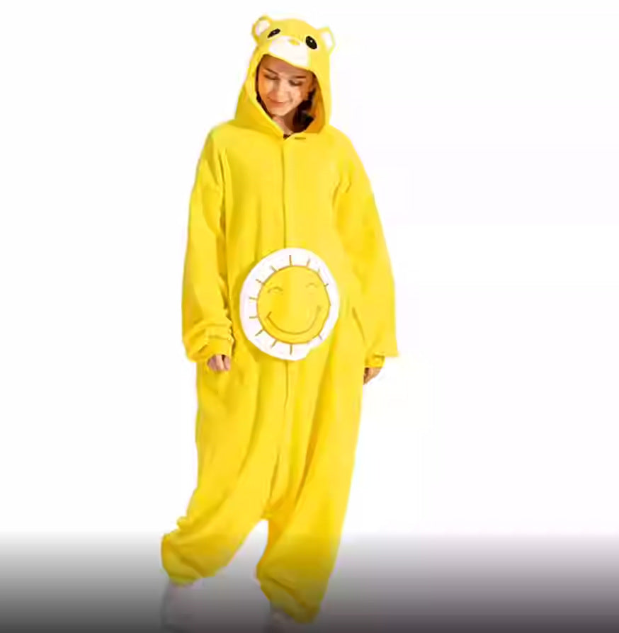 Salamander dragon taming tiger shark lion brown monkey Teletubbies adult cartoon one-piece pajamas Halloween cosp