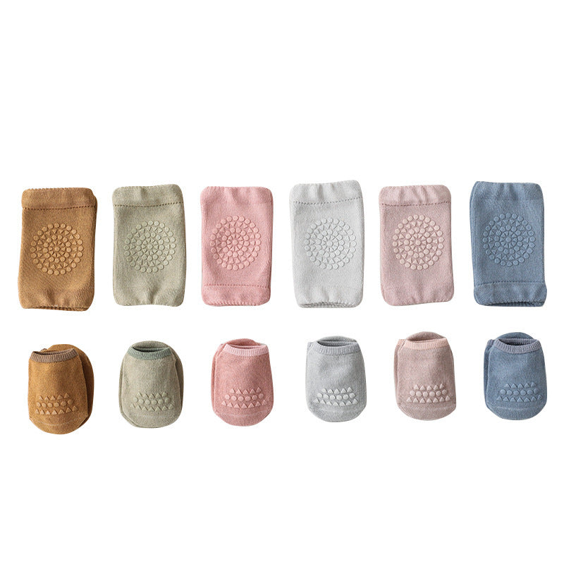 2025 autumn and winter new baby knee socks set baby crawling toddler non-slip children's cartoon cute foot covers