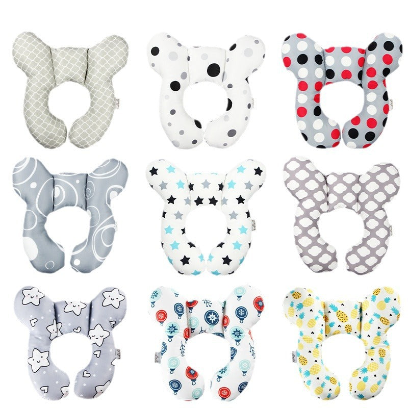Baby stroller fixed head protection U-shaped pillow car safety seat sleeping pillow protection neck pillow