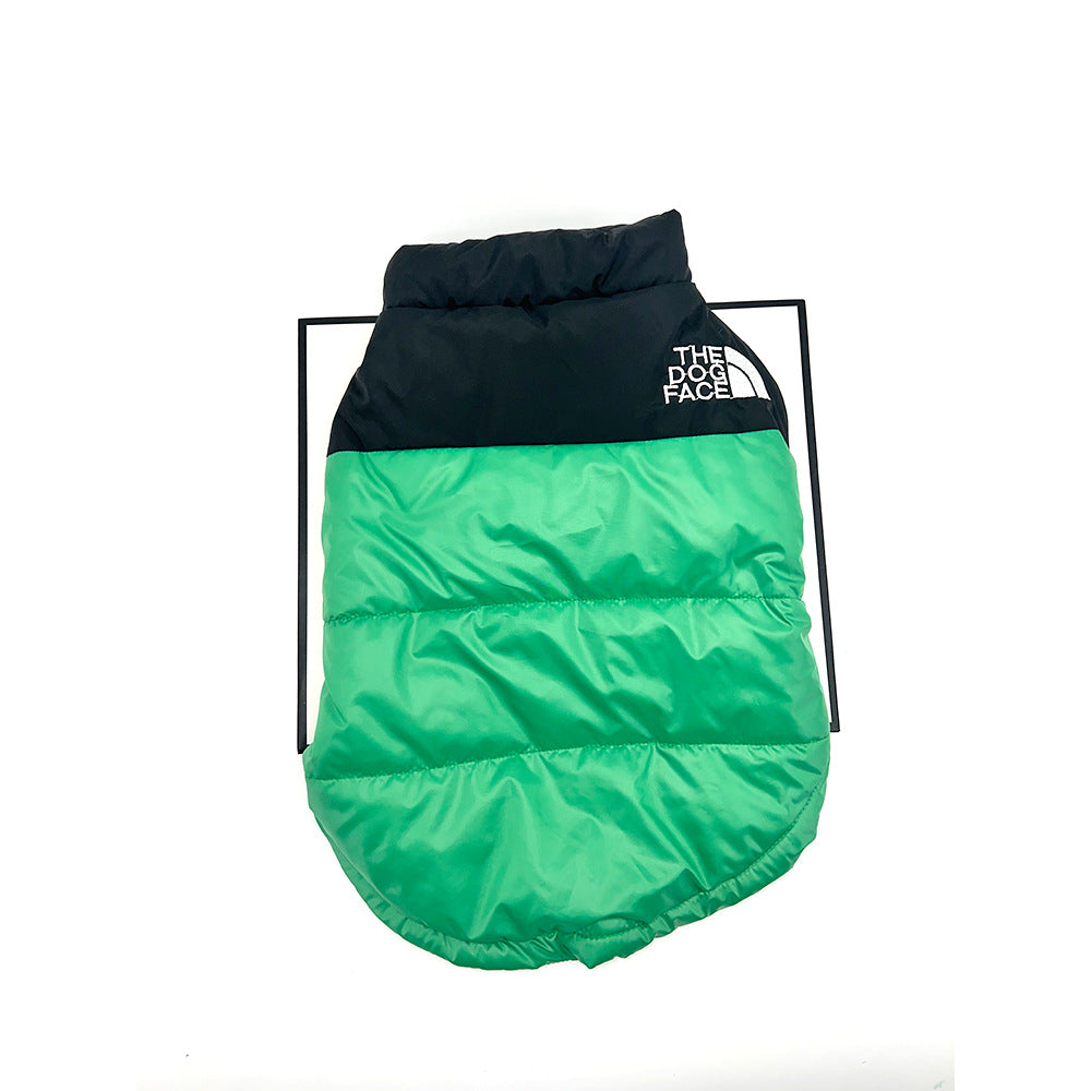 Cross-border trendy dog clothes jacket DOG FACE warm Teddy Schnauzer Shiba Inu Corgi pet cotton jacket