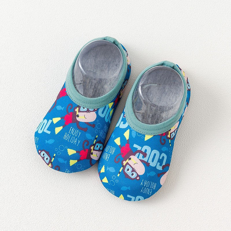 Spring and summer non-slip toddler shoes baby floor shoes baby shoes mesh a type three-year-old children socks nylon boat socks