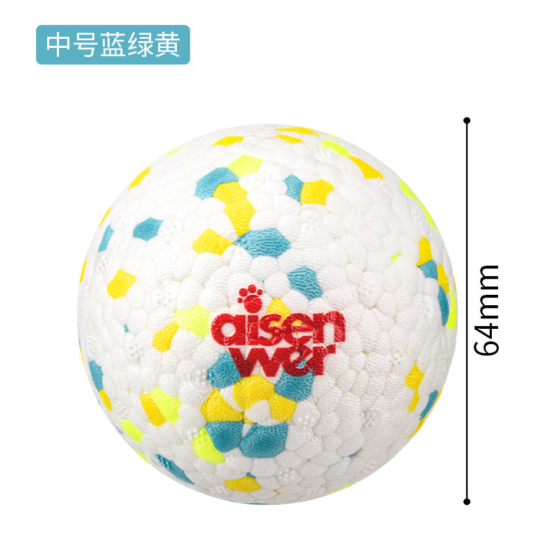 Eisenwell Explosive Ball High Elastic Lightweight Popcorn Ball Bite-resistant Teeth Grinding Pet Toy Dog Solid Toy Ball