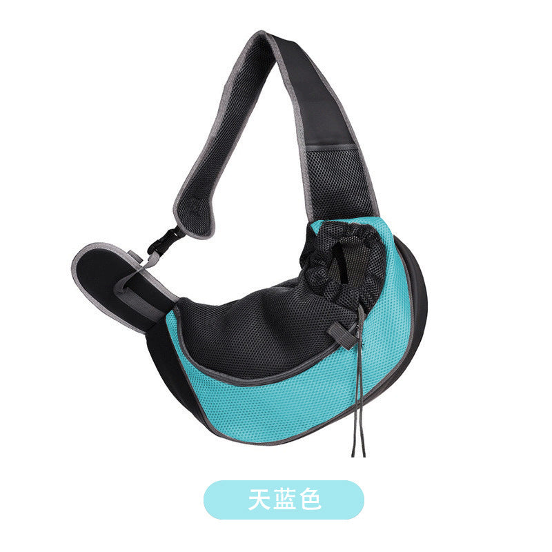 Exposed crossbody pet bag for going out portable bag for dogs chest pet crossbody bag backpack breathable pet shoulder bag
