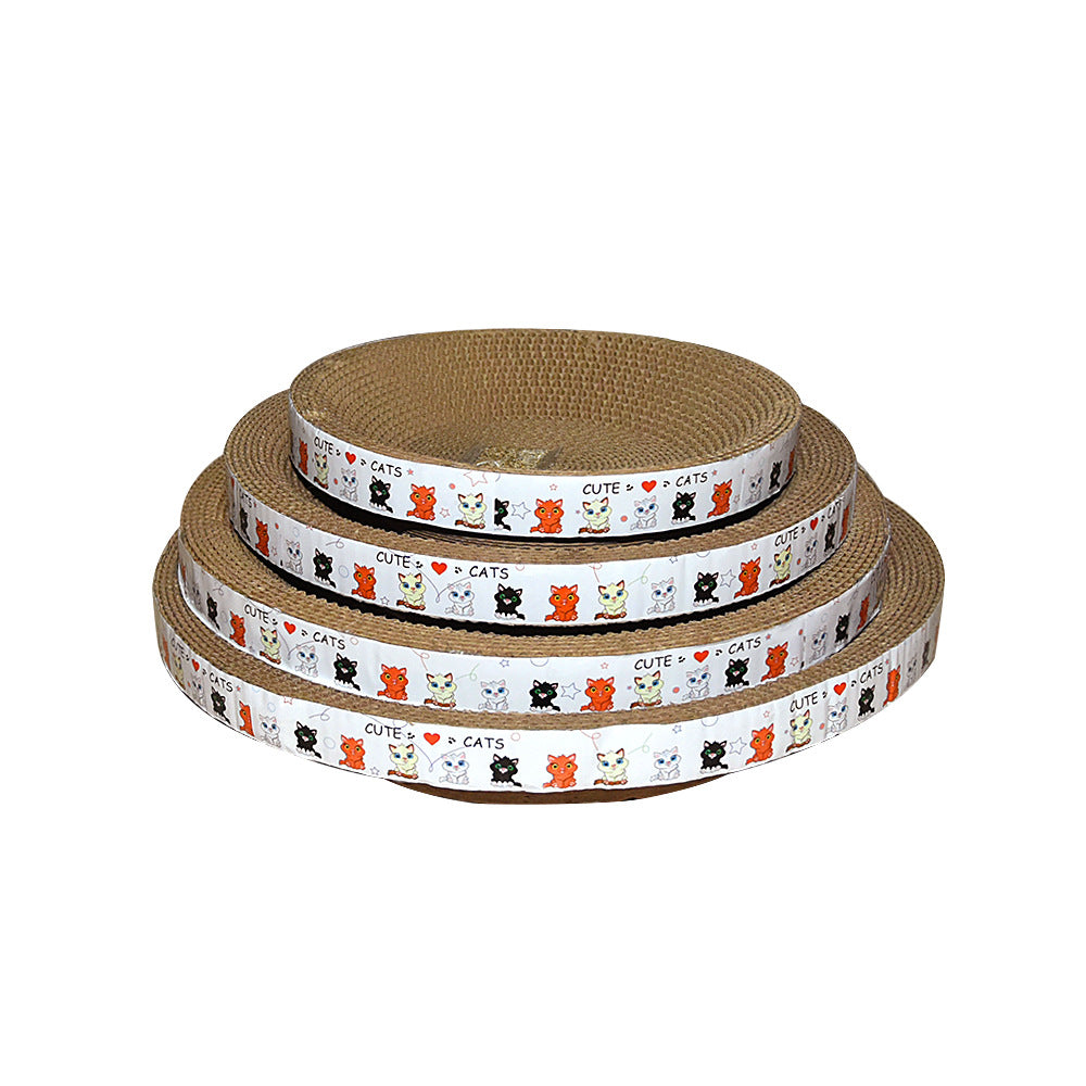 The shopkeeper recommends pet toy cat scratching board nest bowl-shaped basin oversized round claw grinder corrugated box does not drop crumbs