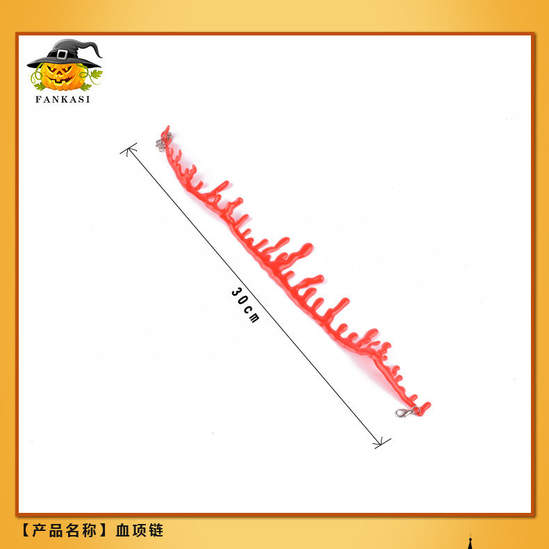 Halloween decoration horror vampire dark blood necklace KTV haunted house creative personalized bleeding necklace