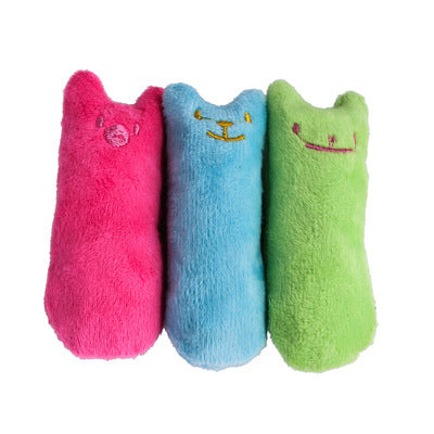 Cat Toys Pet Plush Catnip Toy Expression Thumb Toy With Sound Paper Bite-resistant Teething Cat Toy
