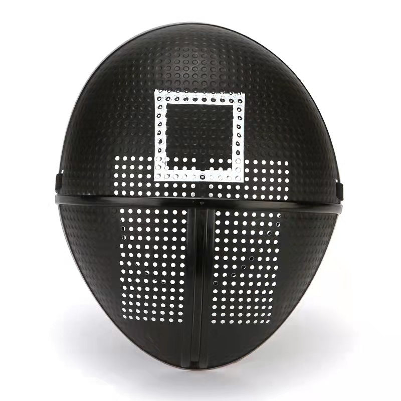 Korean movie theme square round triangle BOSS Halloween electroplated leopard performance dress up mask