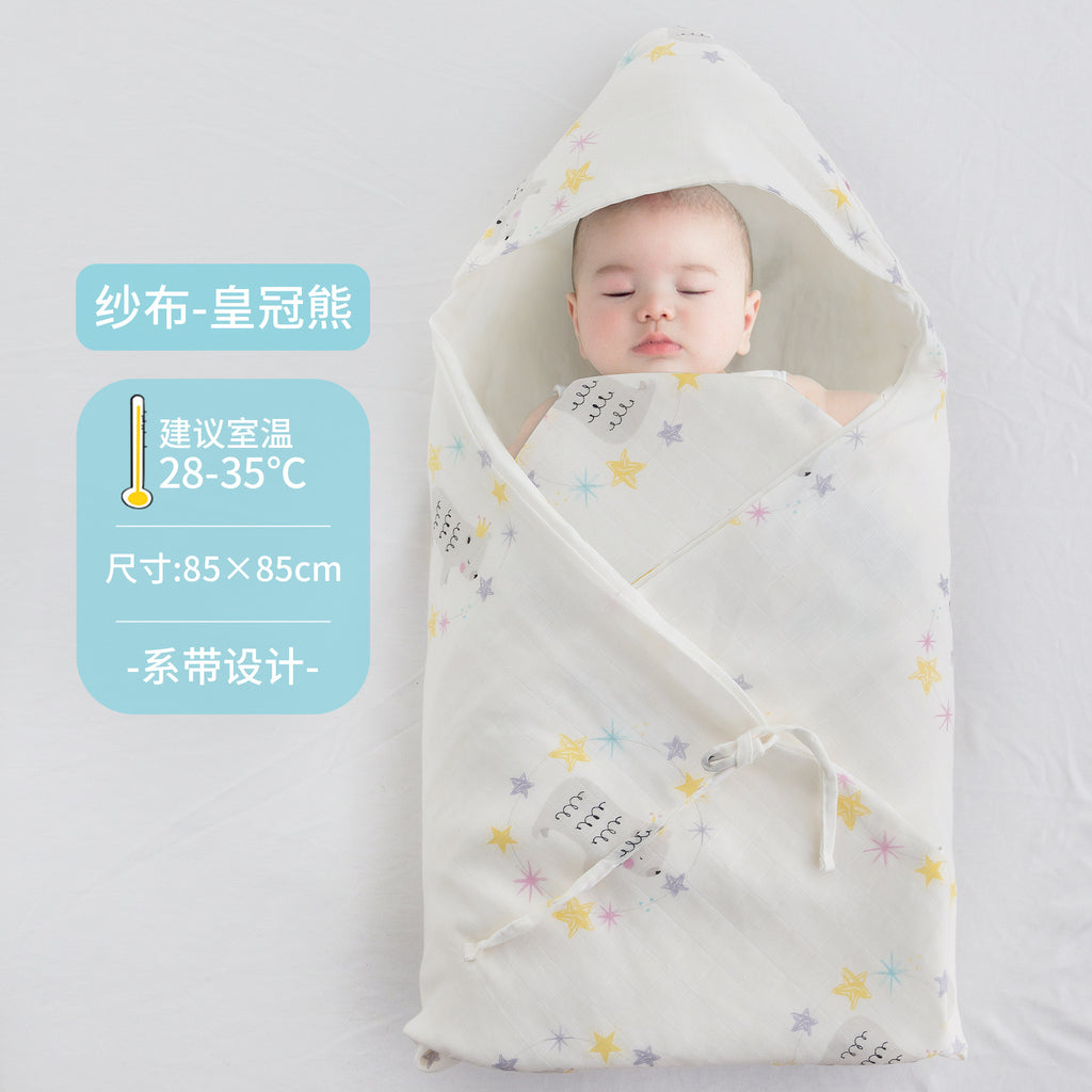 Baby blanket A pure cotton newborn blanket summer thin newborn baby blanket single anti-startle swaddle cover