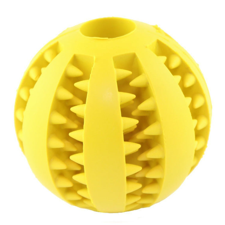 Pet chew-resistant teething toy ball rubber elastic ball Border Collie toy to amuse dogs interactive self-entertainment and relieve boredom leaking food ball