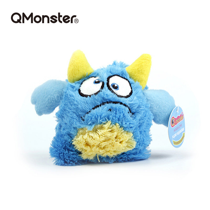 Qmonster dog toy beautiful plush Q Baolong egg sound thorn ball bite wear cute plush puppy pet ball