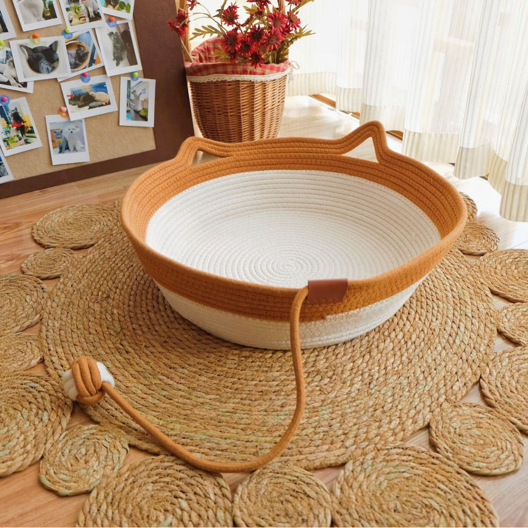 Rattan cat nest for all seasons, woven cat nest, Teddy dog nest, pet mat, toy ball, cat nest manufacturer wholesale