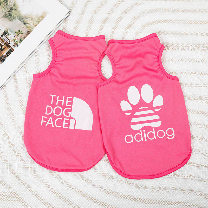 Factory direct sales pet clothes summer Pomeranian Bichon Teddy all-polyester thin vest breathable cool dog clothing
