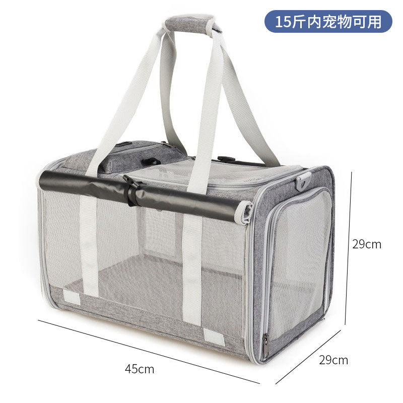 Spot pet bag portable breathable car cat bag hand-held foldable pet box multifunctional dog bag cross-border