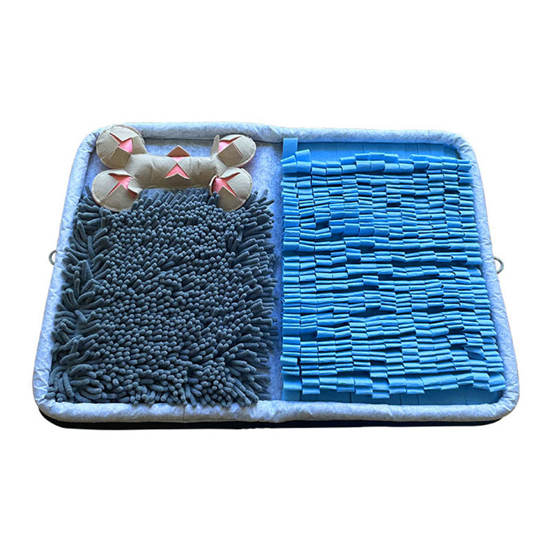 Cross-border new product blue bone sniffing pad pet slow food bowl food storage aid digestion food blanket foraging toy pad